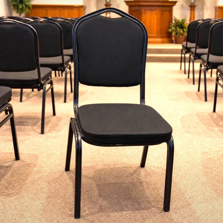 Brand new plain black banquet chairs photo 1