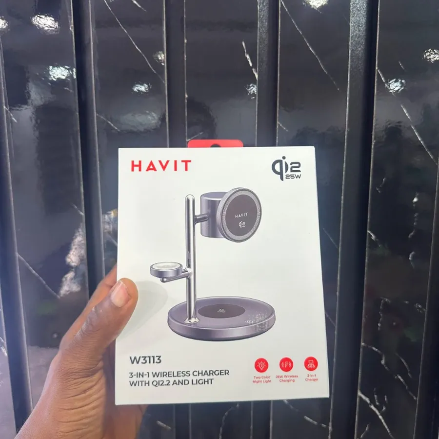 08131024075-HAVIT 3-in-1 Wireless Magnetic Stand with Light. photo 1
