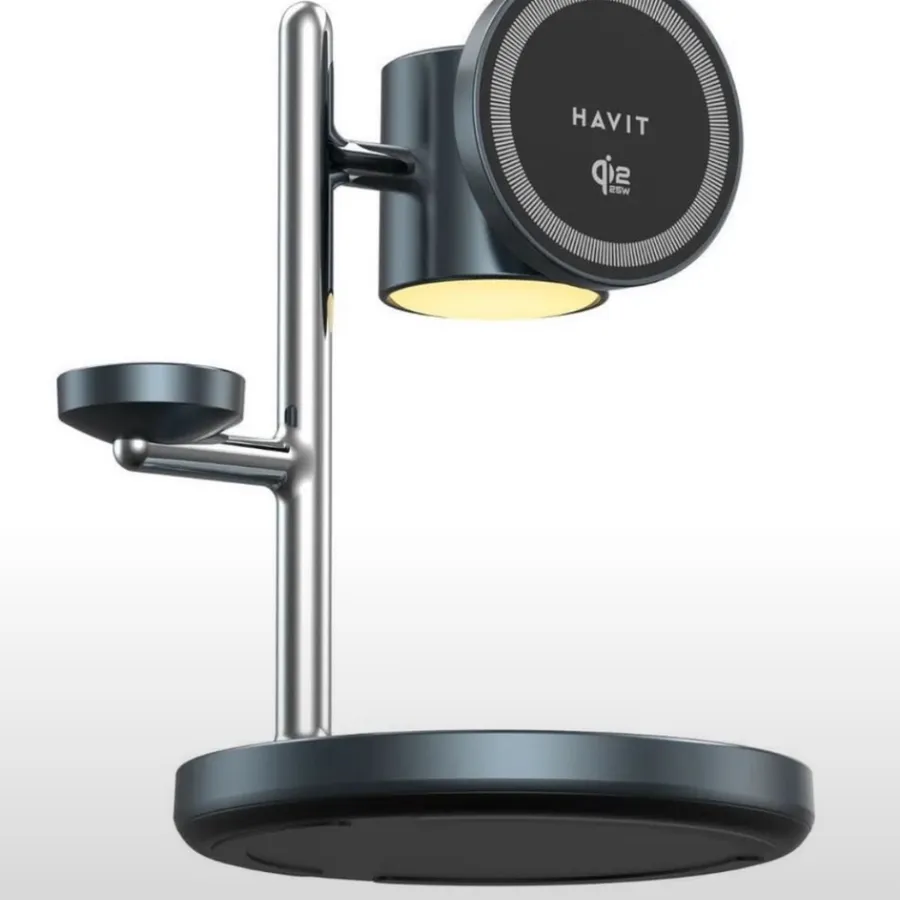 08131024075-HAVIT 3-in-1 Wireless Magnetic Stand with Light. photo 2