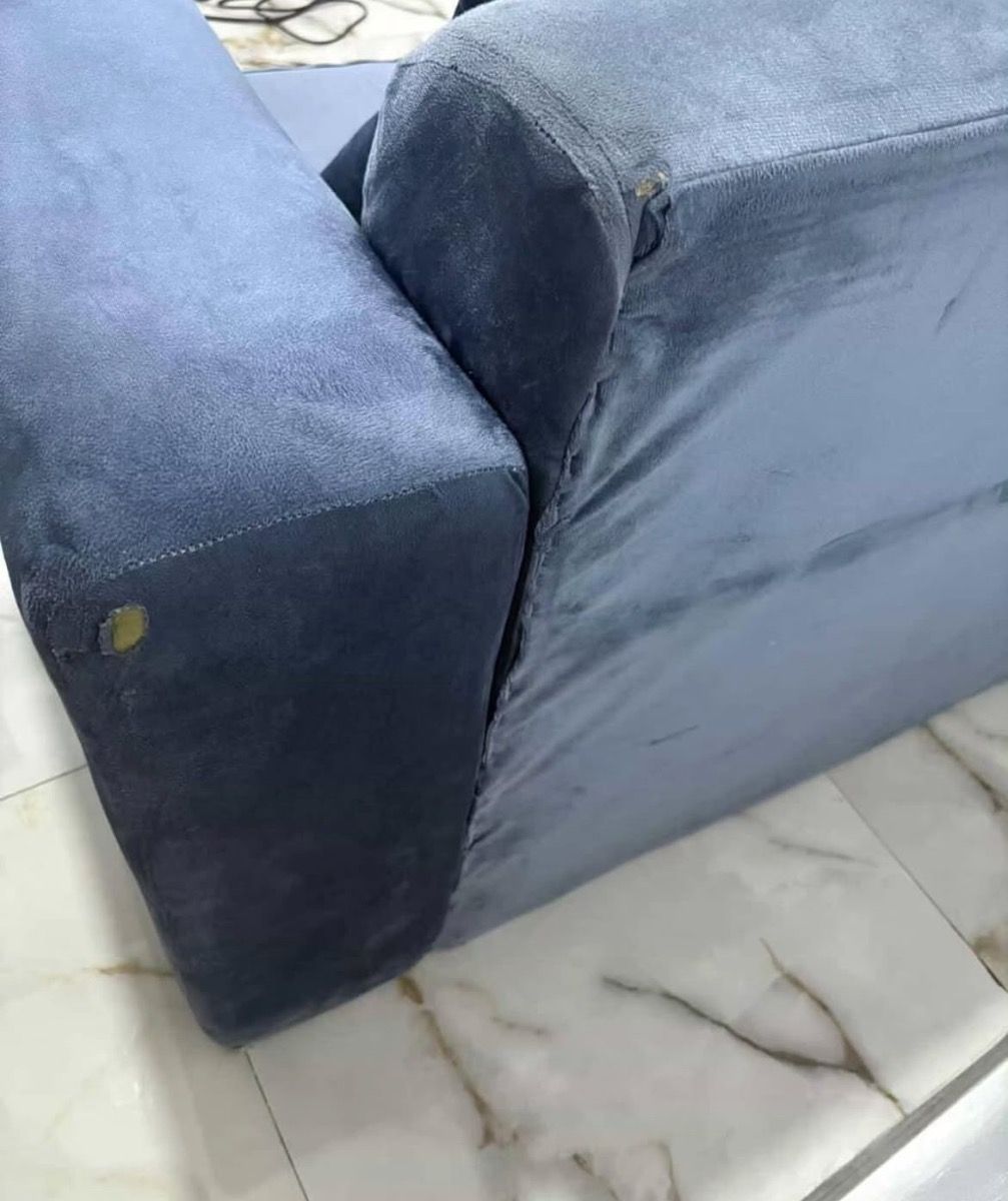 L shaped sofa plus throw pillows photo 3
